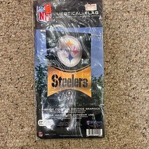 NFL Steelers Vertical Flag with Black and Gold